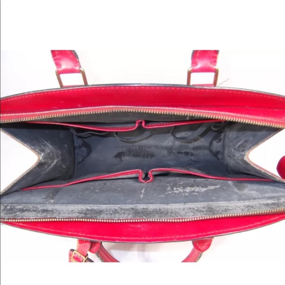 Authentic Louis Vuitton Rivera Satchel Bag Red EPI - Picture 5 of 8